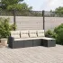 Set mobilier grădină cu perne, 6 piese, gri, poliratan GartenMobel Dekor