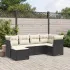 Set canapele de grădină, 7 piese, cu perne, gri, poliratan GartenMobel Dekor