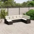 Set mobilier de grădină cu perne, 8 piese gri deschis poliratan GartenMobel Dekor