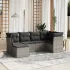 Set canapele de grădină, 7 piese, cu perne, gri, poliratan GartenMobel Dekor