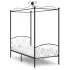 Cadru de pat cu baldachin, negru, 180 x 200 cm, metal GartenMobel Dekor