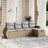 Set canapele de grădină, 5 piese, cu perne, bej, poliratan GartenMobel Dekor