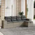 Set mobilier de grădină cu perne, 6 piese, negru, poliratan GartenMobel Dekor