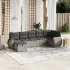 Set canapele de grădină, 7 piese, cu perne, bej, poliratan GartenMobel Dekor
