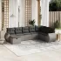 Set mobilier de grădină cu perne, 8 piese, negru, poliratan GartenMobel Dekor