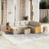 Set canapele de grădină, 8 piese, cu perne, bej, poliratan GartenMobel Dekor
