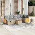 Set canapele de grădină, 8 piese, cu perne, bej, poliratan GartenMobel Dekor