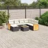 Set canapele de grădină, 8 piese, cu perne, bej, poliratan GartenMobel Dekor