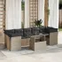 Set canapele de grădină, 8 piese, cu perne, bej, poliratan GartenMobel Dekor