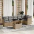 Set canapele de grădină cu perne, 7piese gri deschis poliratan GartenMobel Dekor