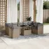 Set canapele de grădină cu perne, 10 piese, negru, poliratan GartenMobel Dekor