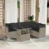 Set canapele de grădină cu perne, 7piese gri deschis poliratan GartenMobel Dekor