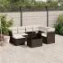 Set canapele de grădină cu perne, 8 piese, maro, poliratan GartenMobel Dekor