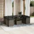 Set canapele de grădină cu perne, 10 piese, negru, poliratan GartenMobel Dekor