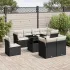 Set canapele de grădină cu perne, 9 piese, maro, poliratan GartenMobel Dekor