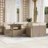 Set canapele de grădină cu perne, 9 piese, maro, poliratan GartenMobel Dekor