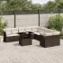 Set canapele de grădină cu perne, 11 piese, maro, poliratan GartenMobel Dekor