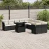 Set canapele de grădină cu perne, 11 piese, maro, poliratan GartenMobel Dekor