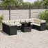 Set canapele de grădină cu perne, 11 piese, maro, poliratan GartenMobel Dekor