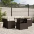 Set canapele de grădină cu perne, 7 piese, maro, poliratan GartenMobel Dekor