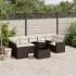 Set canapele de grădină, 8 piese, cu perne, bej, poliratan GartenMobel Dekor