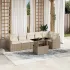 Set canapele de grădină, 7 piese, cu perne, bej, poliratan GartenMobel Dekor