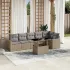 Set canapele de grădină, 7 piese, cu perne, bej, poliratan GartenMobel Dekor