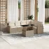 Set canapele de grădină cu perne, 7piese gri deschis poliratan GartenMobel Dekor