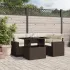 Set canapele de grădină cu perne, 5 piese, maro, poliratan GartenMobel Dekor