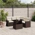 Set mobilier de grădină cu perne, 6 piese, negru, poliratan GartenMobel Dekor