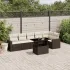Set canapele de grădină, 7 piese, cu perne, bej, poliratan GartenMobel Dekor