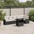 Set canapele de grădină, 7 piese, cu perne, bej, poliratan GartenMobel Dekor
