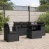 Set canapele de grădină cu perne, 6 piese, maro, poliratan GartenMobel Dekor