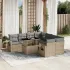 Set canapele de grădină cu perne, 9 piese gri deschis poliratan GartenMobel Dekor