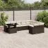 Set mobilier de grădină cu perne, 10 piese, gri, poliratan GartenMobel Dekor