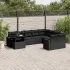 Set mobilier de grădină cu perne, 10 piese, gri, poliratan GartenMobel Dekor