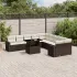 Set canapele de grădină cu perne, 11 piese, maro, poliratan GartenMobel Dekor