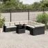 Set canapele de grădină cu perne, 11 piese, maro, poliratan GartenMobel Dekor