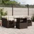 Set canapele de grădină cu perne, 7 piese, maro, poliratan GartenMobel Dekor