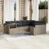Set mobilier de grădină cu perne, 10 piese, gri, poliratan GartenMobel Dekor