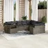 Set mobilier de grădină cu perne, 10 piese, gri, poliratan GartenMobel Dekor