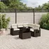 Set canapele de grădină cu perne, 6 piese, maro, poliratan GartenMobel Dekor