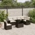 Set canapele de grădină cu perne, 7 piese, maro, poliratan GartenMobel Dekor