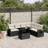 Set canapele de grădină cu perne, 7 piese, maro, poliratan GartenMobel Dekor