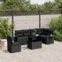 Set canapele de grădină cu perne, 7 piese, maro, poliratan GartenMobel Dekor