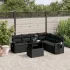 Set canapele de grădină cu perne, 7 piese, maro, poliratan GartenMobel Dekor