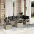Set canapele de grădină cu perne, 7 piese, maro, poliratan GartenMobel Dekor
