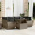 Set canapele de grădină cu perne, 7 piese, maro, poliratan GartenMobel Dekor