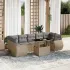Set mobilier de grădină cu perne, 8 piese, negru, poliratan GartenMobel Dekor