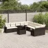 Set canapele de grădină cu perne, 11 piese, maro, poliratan GartenMobel Dekor